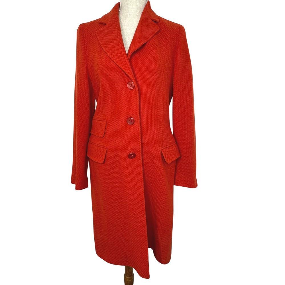 Quinta Luna wool/cashmere orange coat Size 10